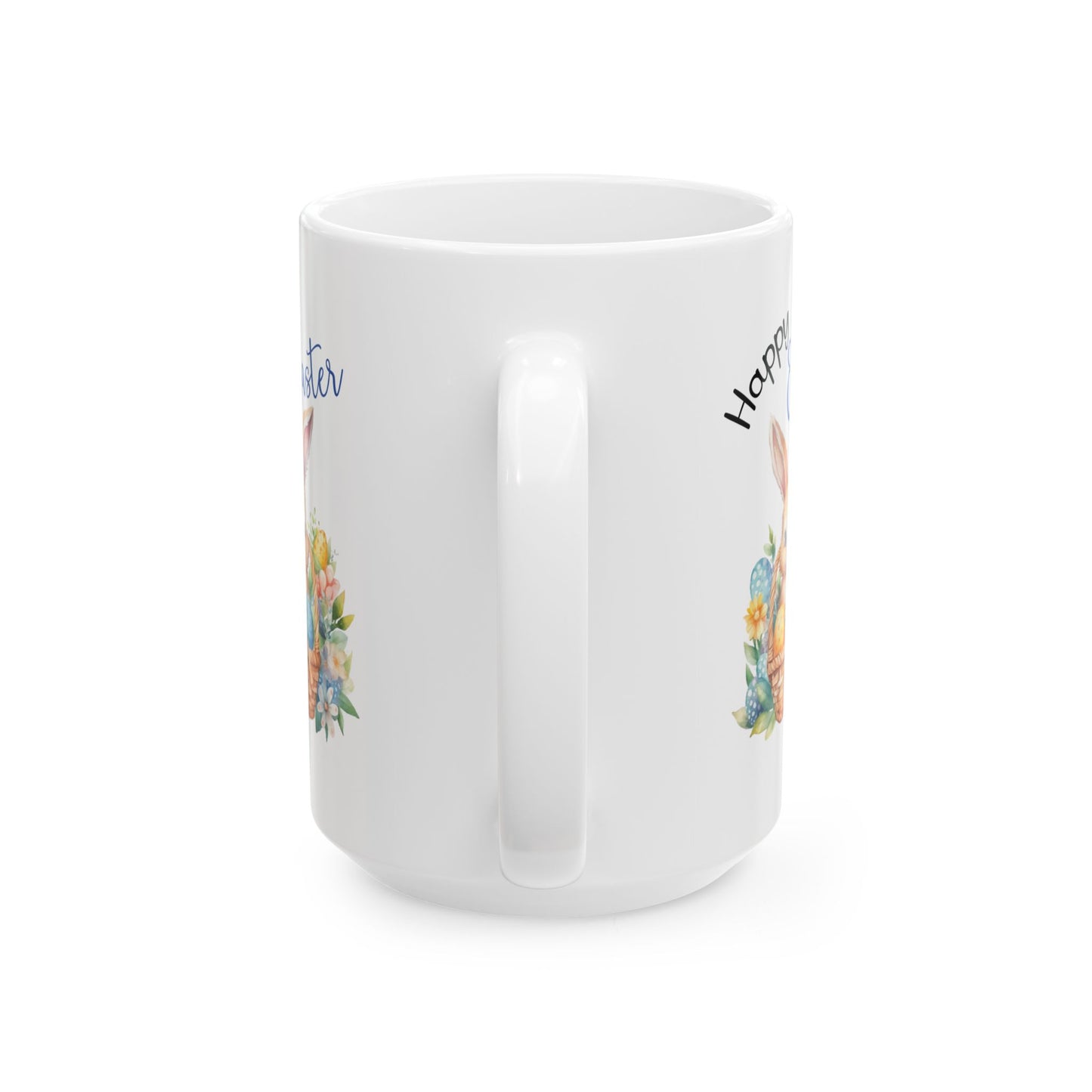 Happy Easter Bunny Mug – Cute Basket Design Spring Gift