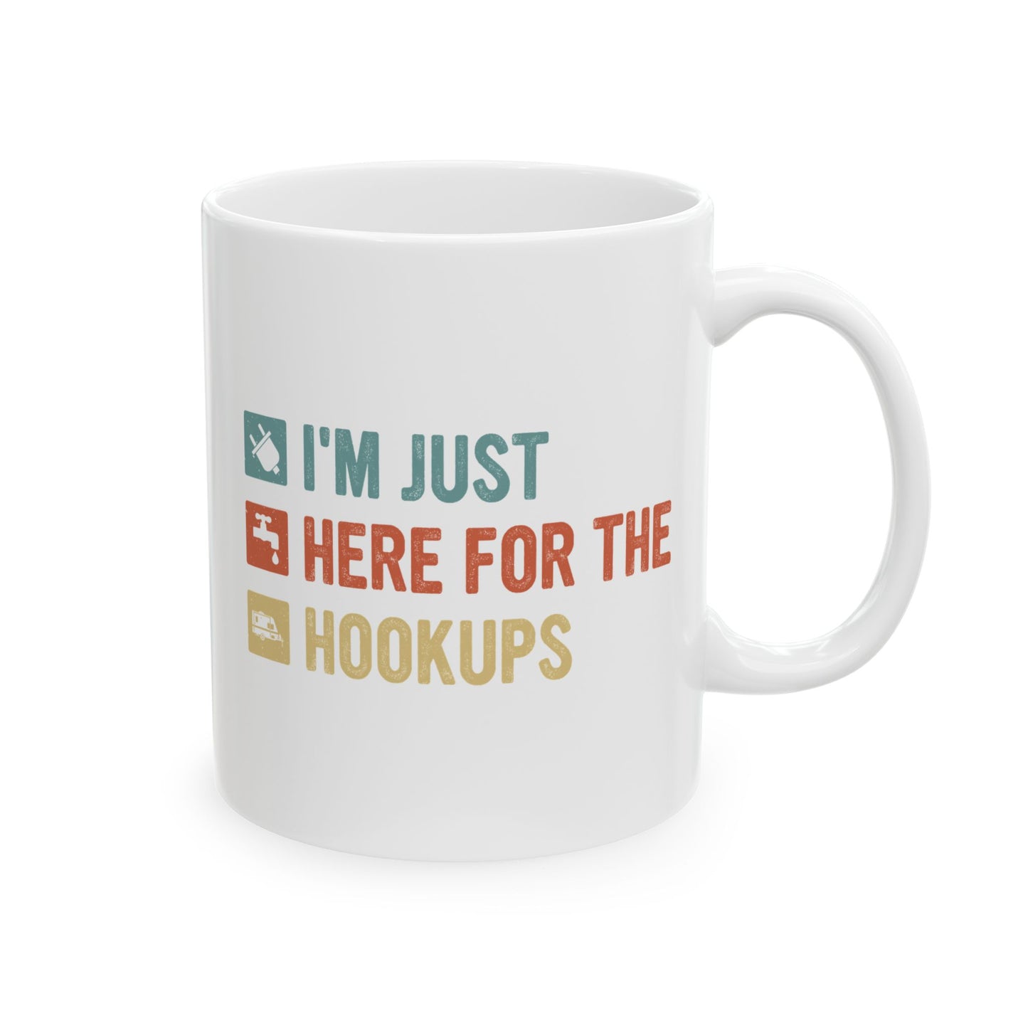 Camping Essentials  Ceramic Mug, (11oz, 15oz)