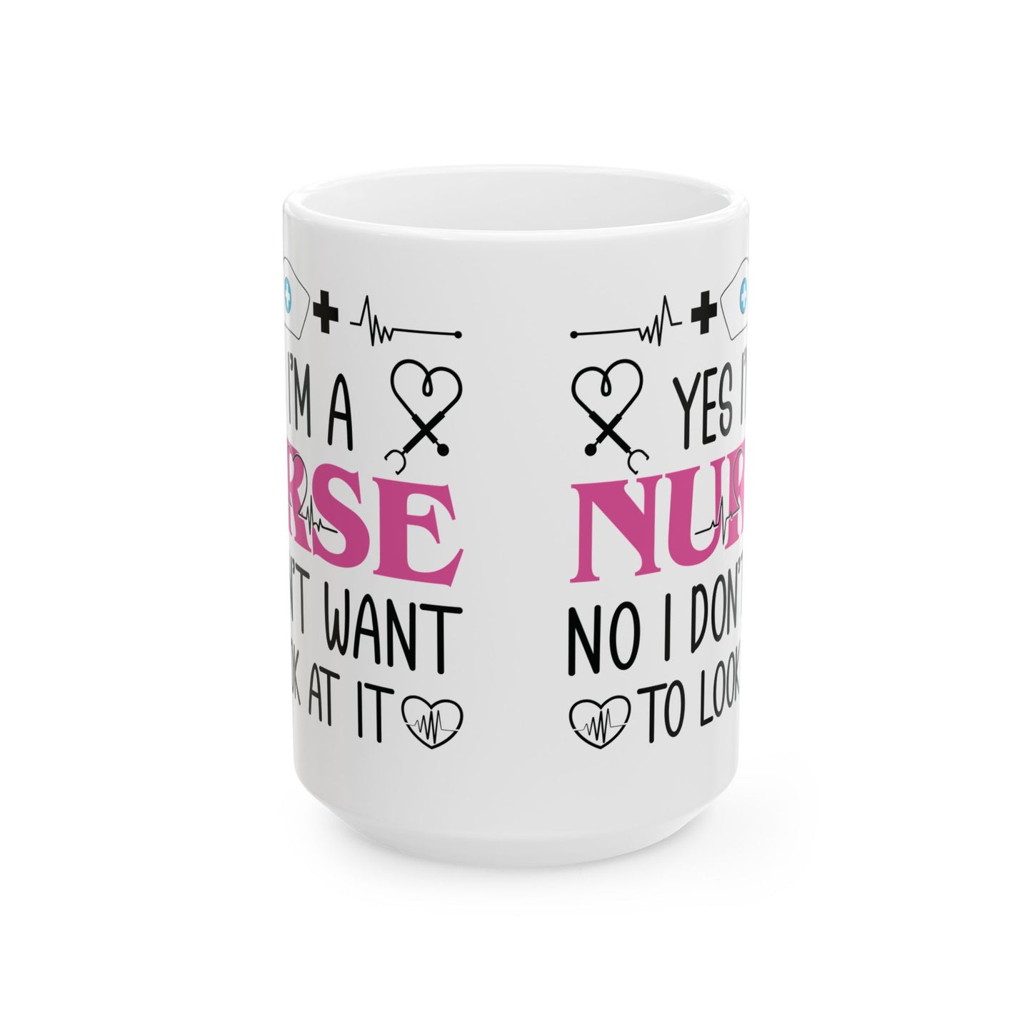 HIAMAH  ANURSE 11oz & 15oz white mug