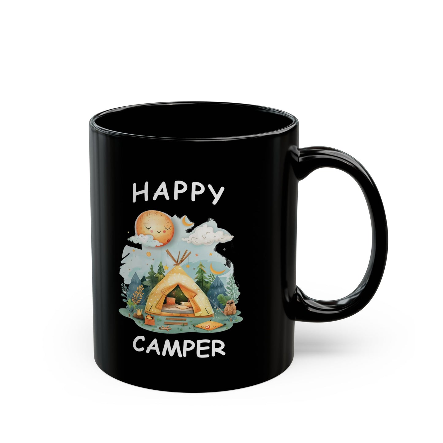 Happy Camper Ceramic Mug, (11oz, 15oz)