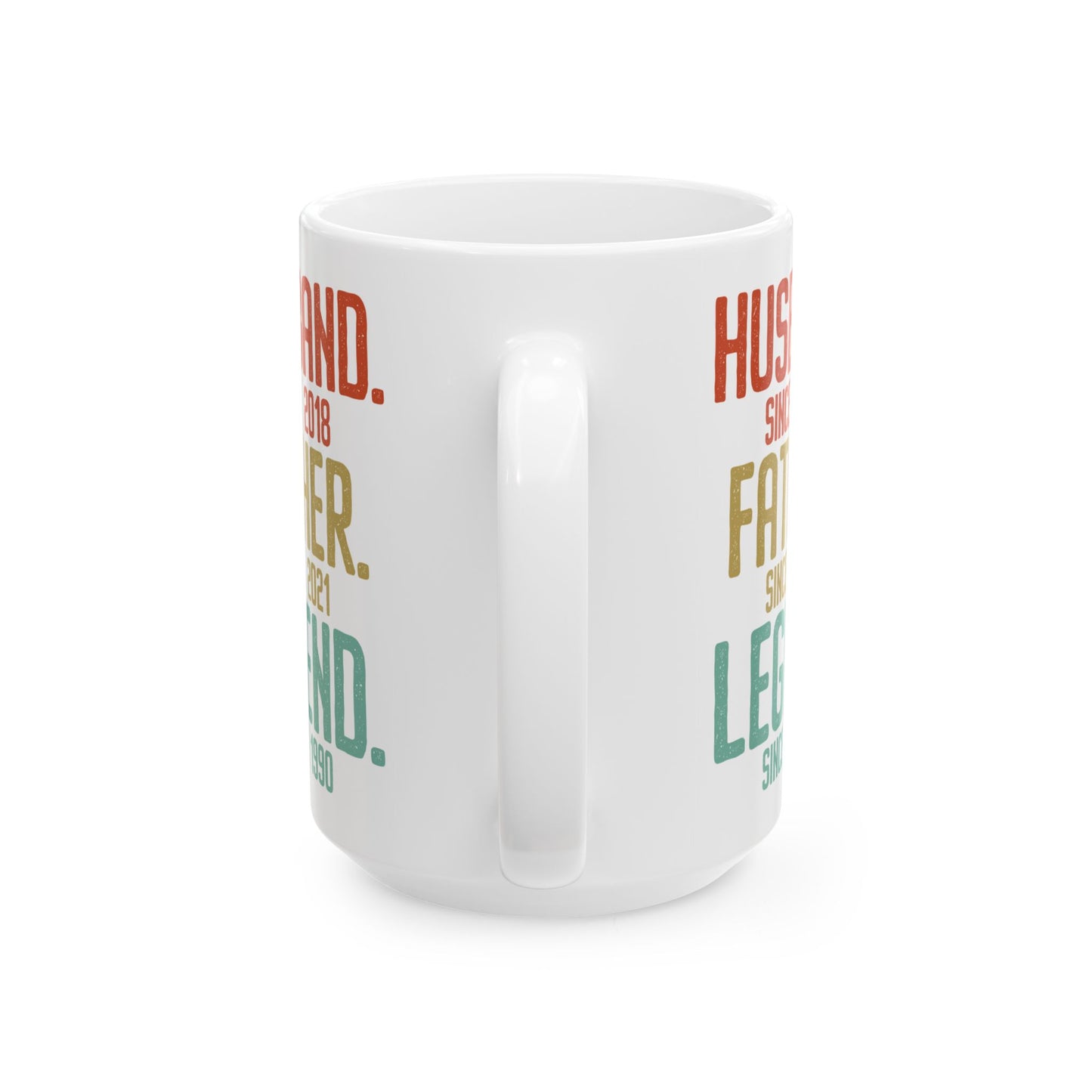 Husband Father Legend White Mug, (11oz, 15oz)