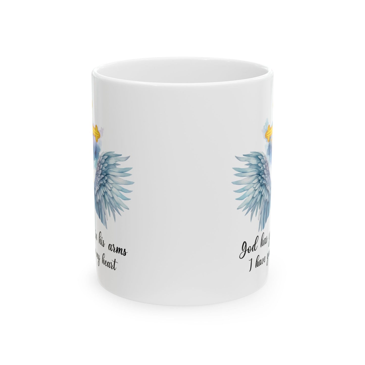 God Has You In His Arms White Mug, (11oz, 15oz)