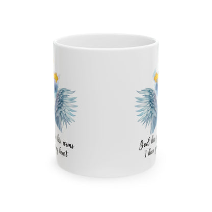 God Has You In His Arms White Mug, (11oz, 15oz)