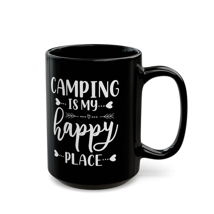 Minimalist Happy Typography Design Ceramic Mug, (11oz, 15oz)