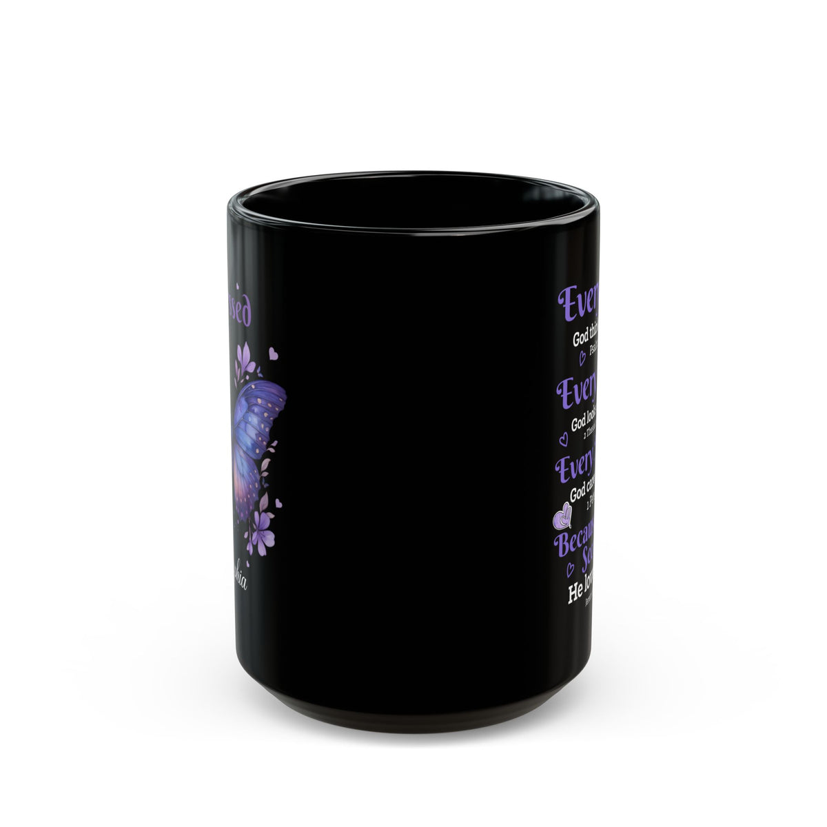 Every Day God thinks of you Black Mug (11oz, 15oz)