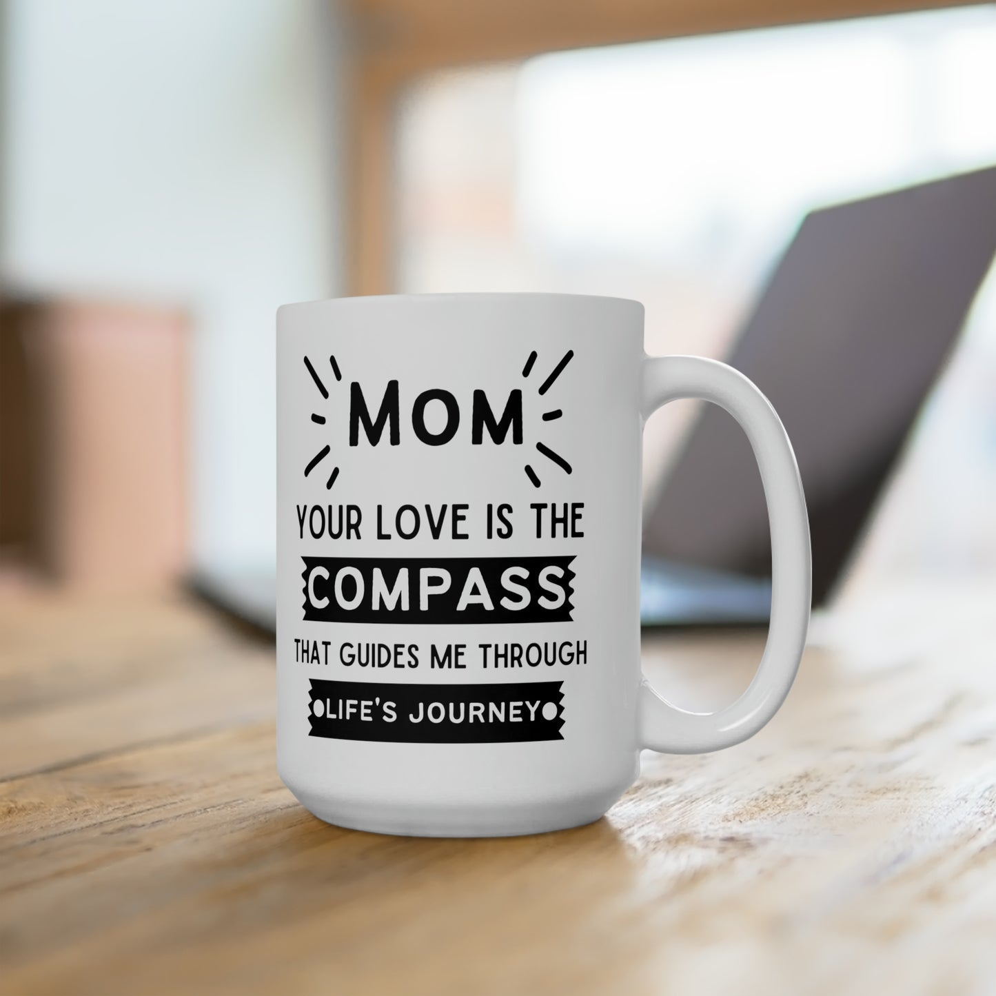 Mom Compass Mug – Inspirational Coffee Cup for Mother’s Day
