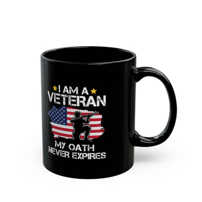 I am Veteran Black Mug (11oz, 15oz)