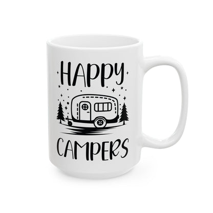 Happy Campers Ceramic Mug, (11oz, 15oz)