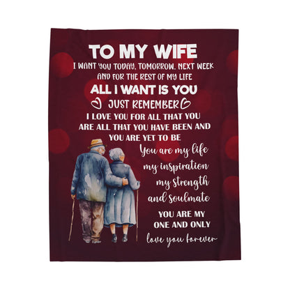 To My Wife Blanket