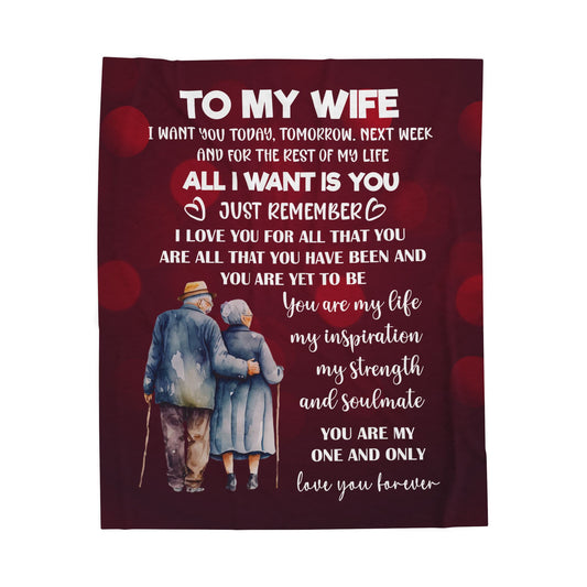 To My Wife Blanket