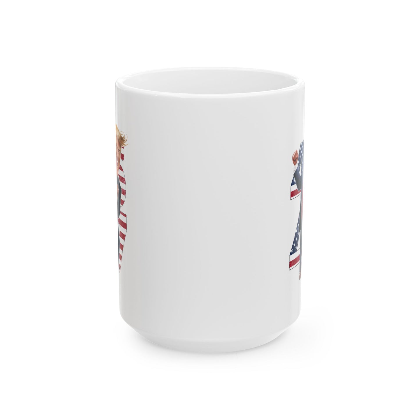 Trump 47 Coffee Mug – White Patriotic Donald Trump Cup for MAGA Fans