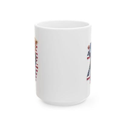 Trump 47 Coffee Mug – White Patriotic Donald Trump Cup for MAGA Fans