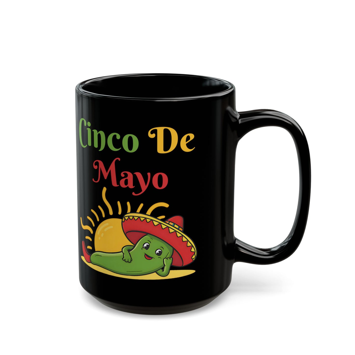 Cinco De Mayo Black Mug (11oz, 15oz)