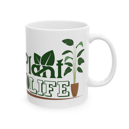 Give a Gift to a Plant Enthusiast – Plant Life Mug White Ceramic Coffee Cup for Gardeners