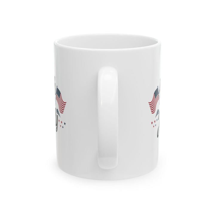 4th of July Mug – Patriotic American Flag Coffee Cup USA Gift Idea