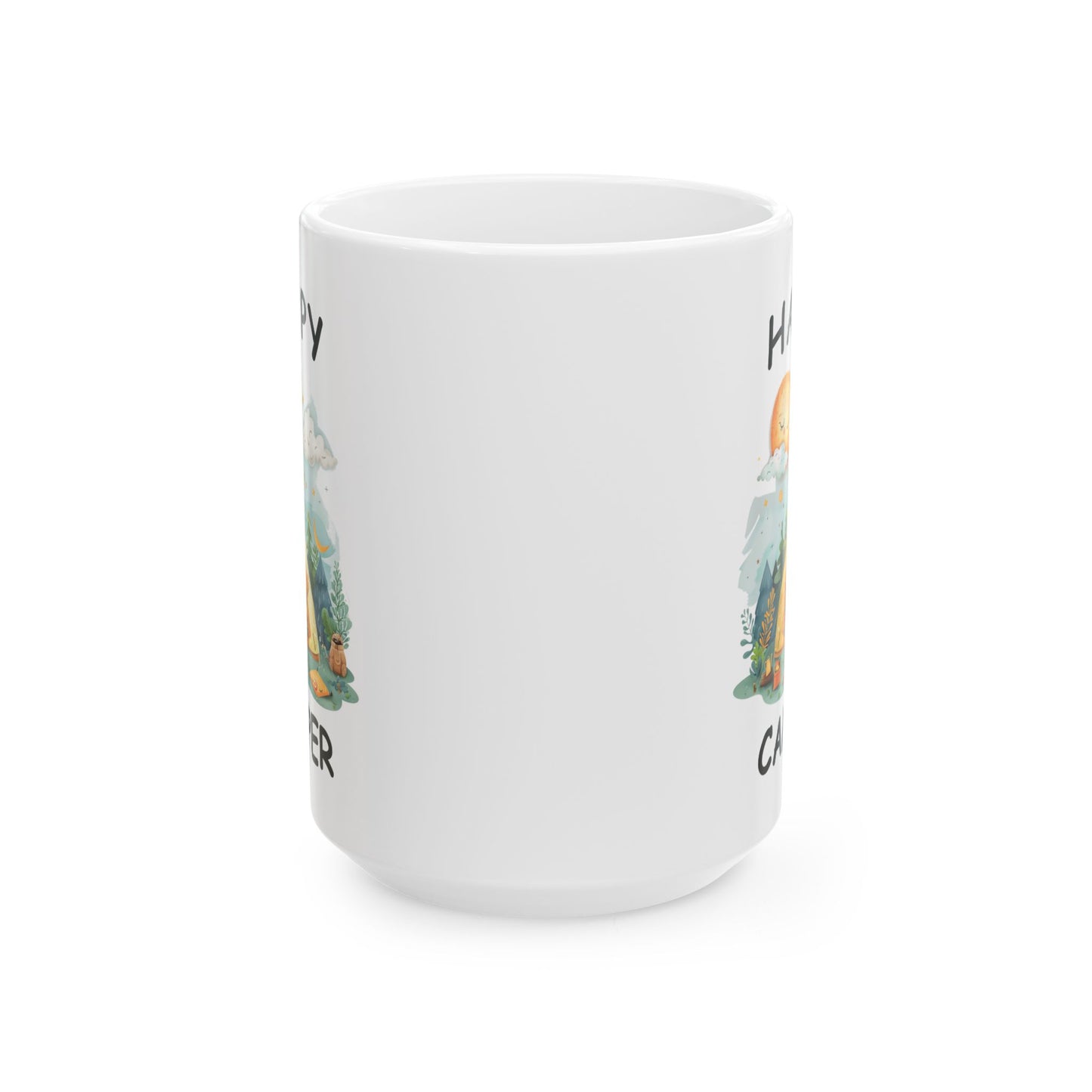Happy Camper Ceramic Mug, (11oz, 15oz)
