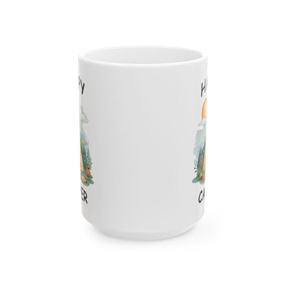 Happy Camper Ceramic Mug, (11oz, 15oz)