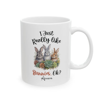 I Just Really Like Bunnies Mug – Personalized Gift for Bunny Lovers