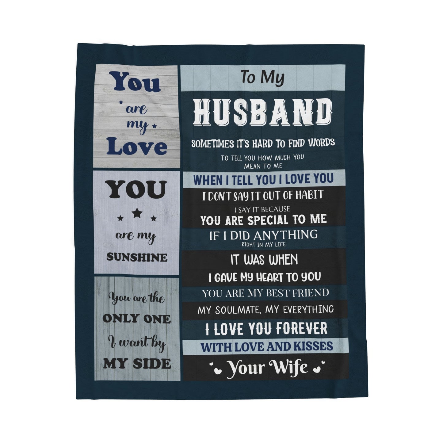 To My Husband Blanket