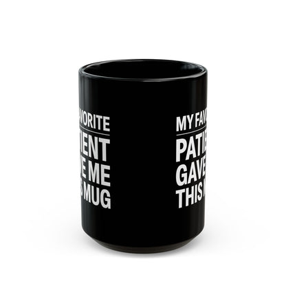 Funny Doctor Coffee Cup – Black Ceramic Gift for Nurses, Dentists, Physicians, Healthcare Workers