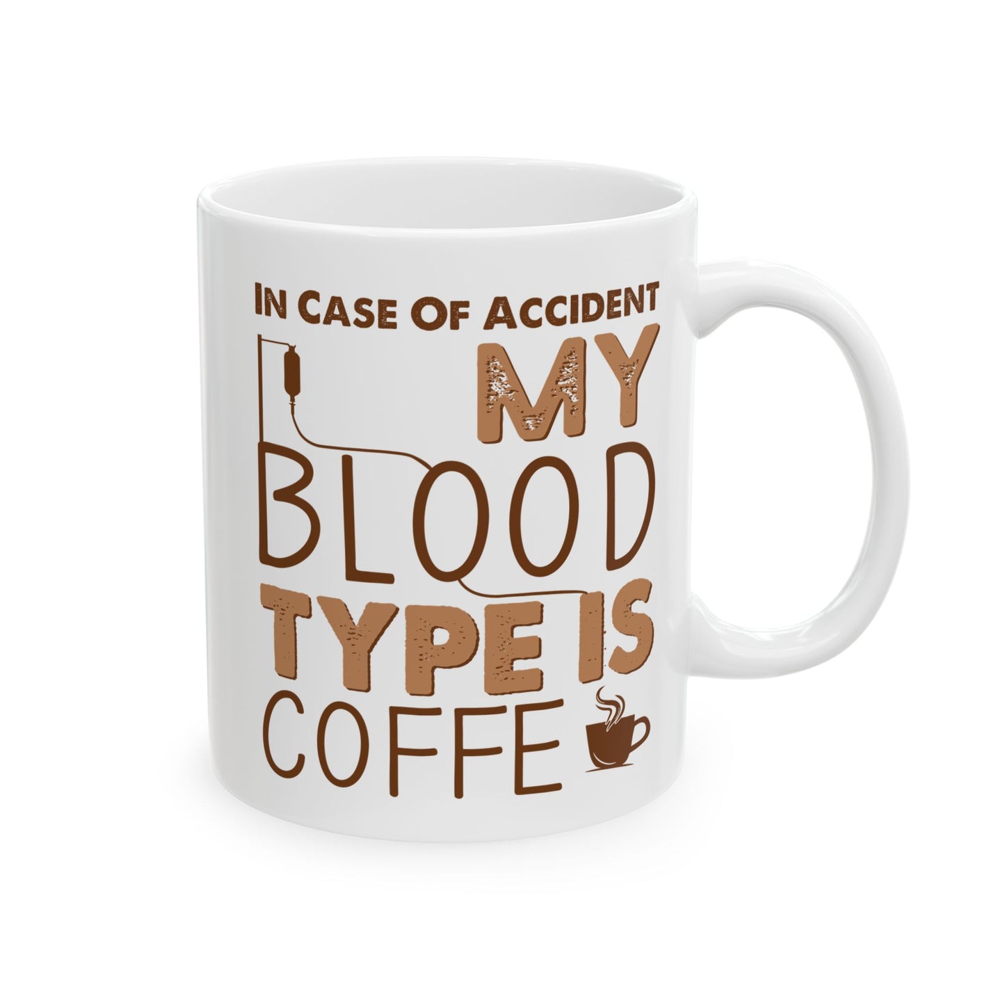 In Case Of Accident White Mug, (11oz, 15oz)