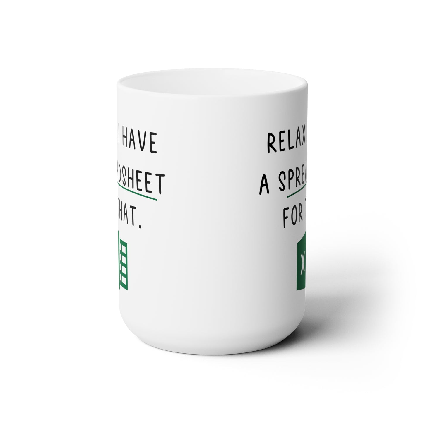 Funny Excel Coffee Cup for Accountants, Analysts, and Office Pros