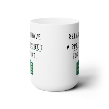 Funny Excel Coffee Cup for Accountants, Analysts, and Office Pros