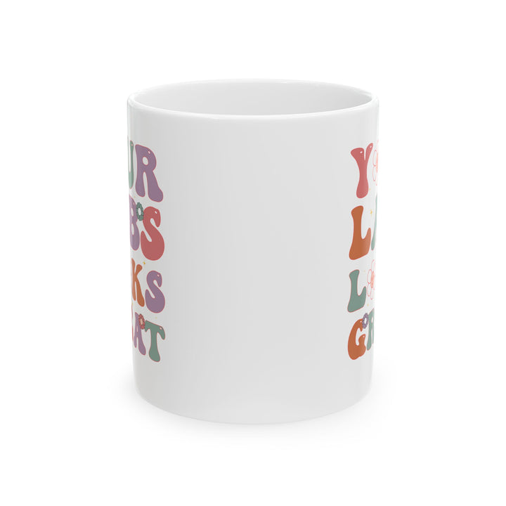 Funny White Coffee Cup for Lab Techs & Nurses – Retro Floral Medical Gift for Healthcare
