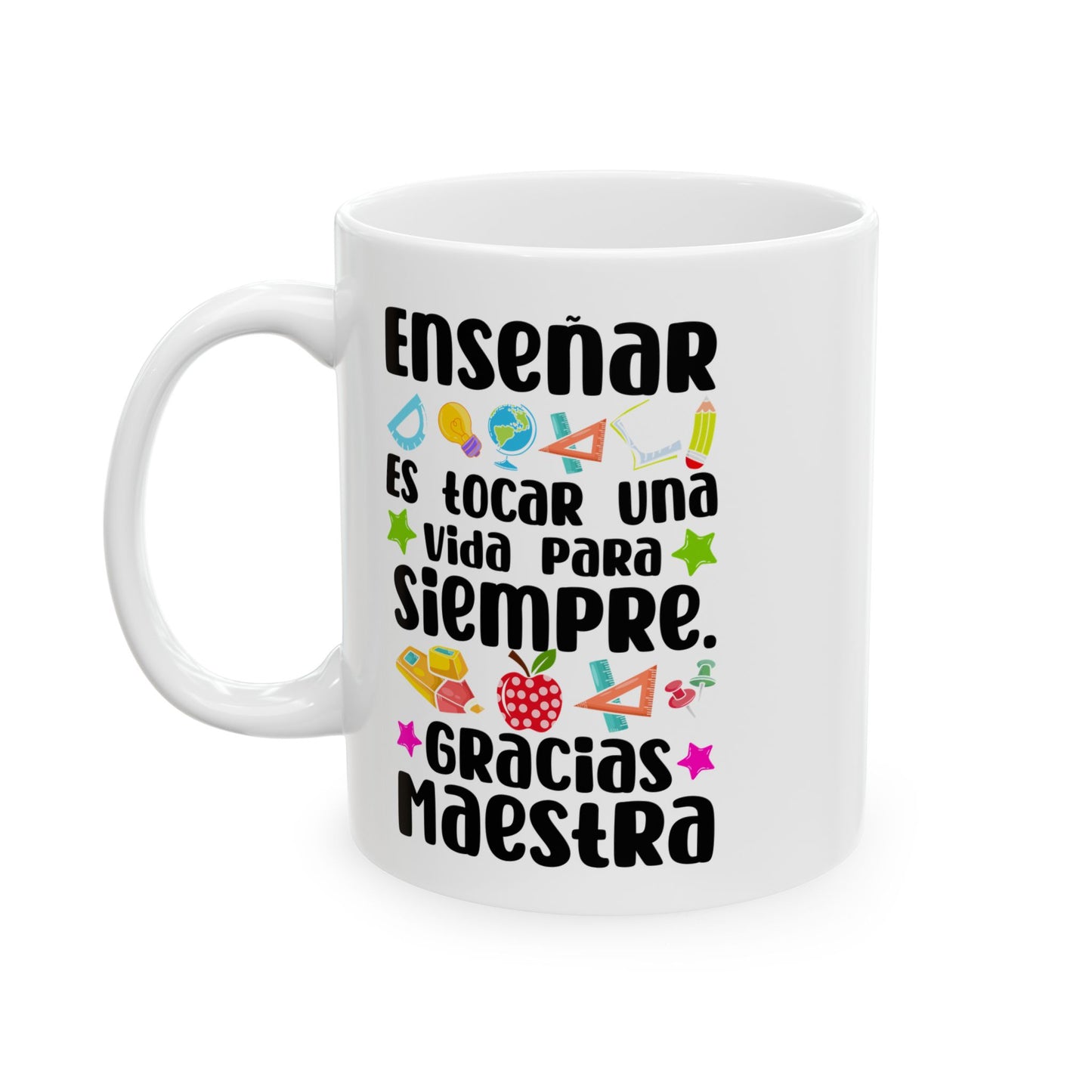 Enseñar White Mug, (11oz, 15oz)