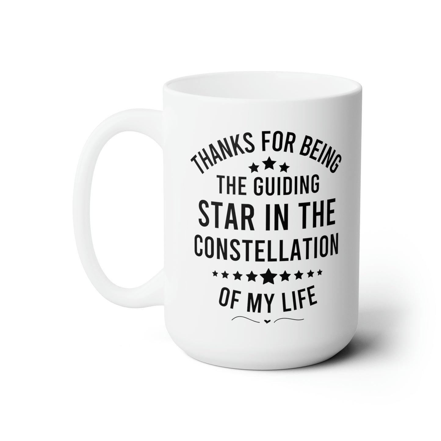 Gift for Mentor or Teacher Guiding Star White Coffee Mug Inspirational Quote Mug