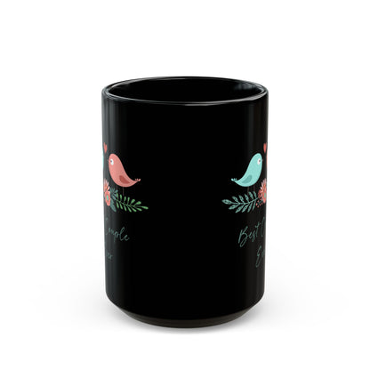Best Couple Ever Black Mug – Cute Birds Romantic Gift for Couples