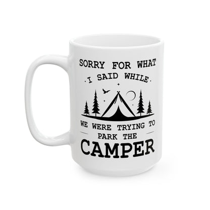 Camp More Worry Less Ceramic Mug, (11oz, 15oz)