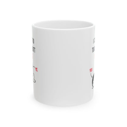 I Just Want to Touch Your Butt Mug – Funny Romantic Coffee Cup Cute Couple Gift with Cartoon Design