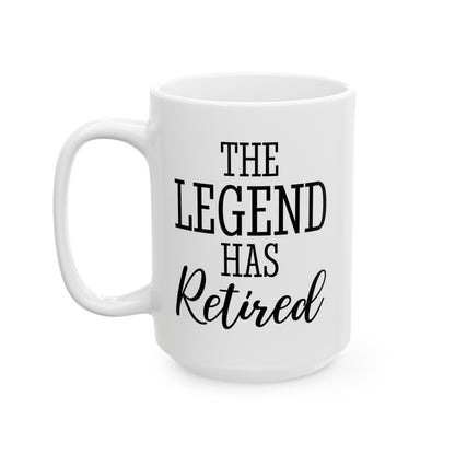 The Legend Has Retired White Mug – Ideal Gift for Retirees