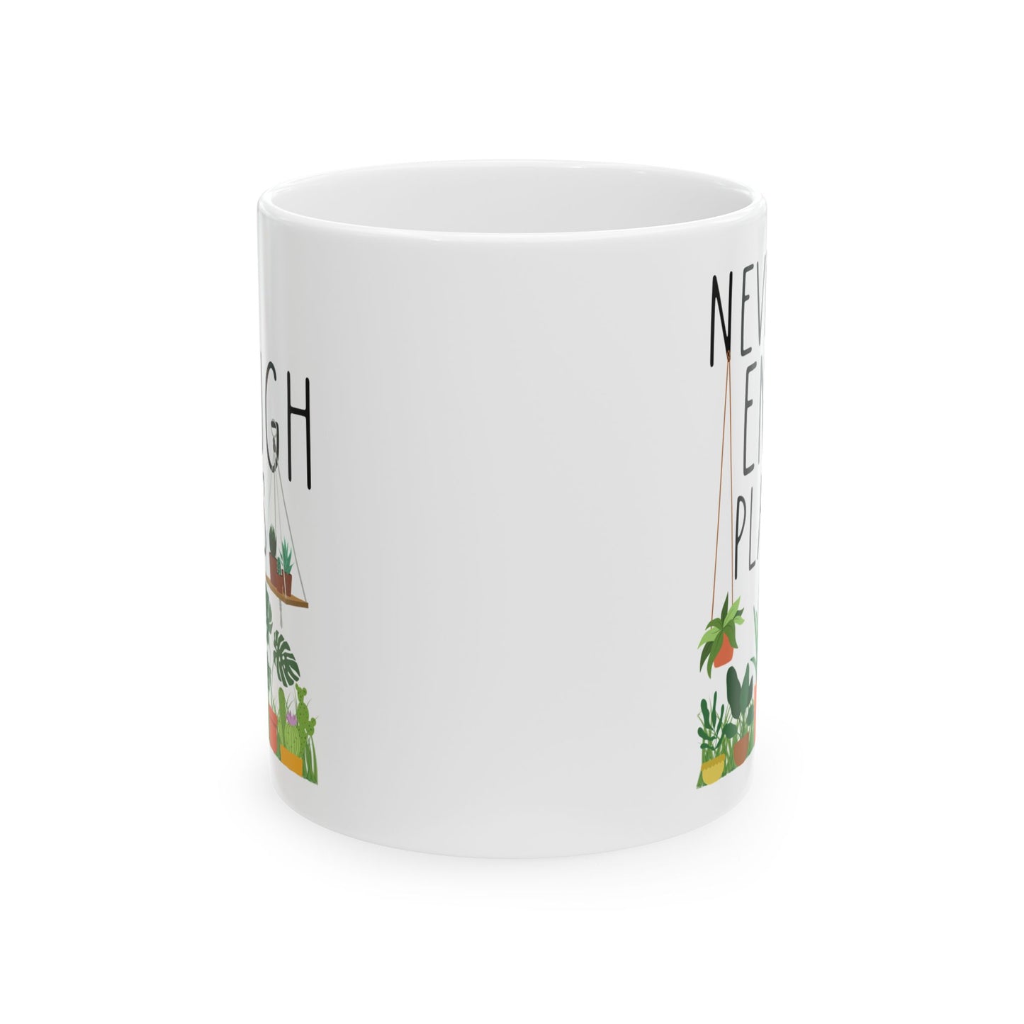 White Ceramic Coffee Cup for Plant Lovers & Gardeners – Funny Indoor Garden Gift for Men & Women