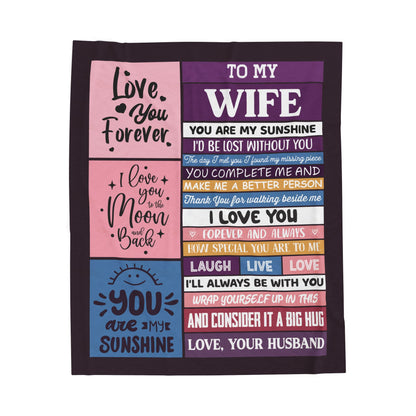 To My Wife Blanket