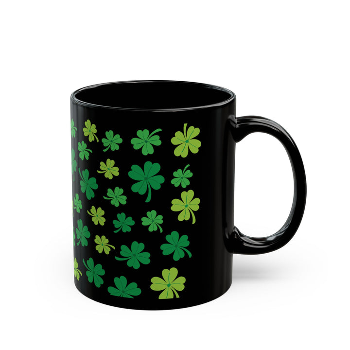 Lucky Shamrock Black Mug – St. Patrick's Day Coffee Cup Gift