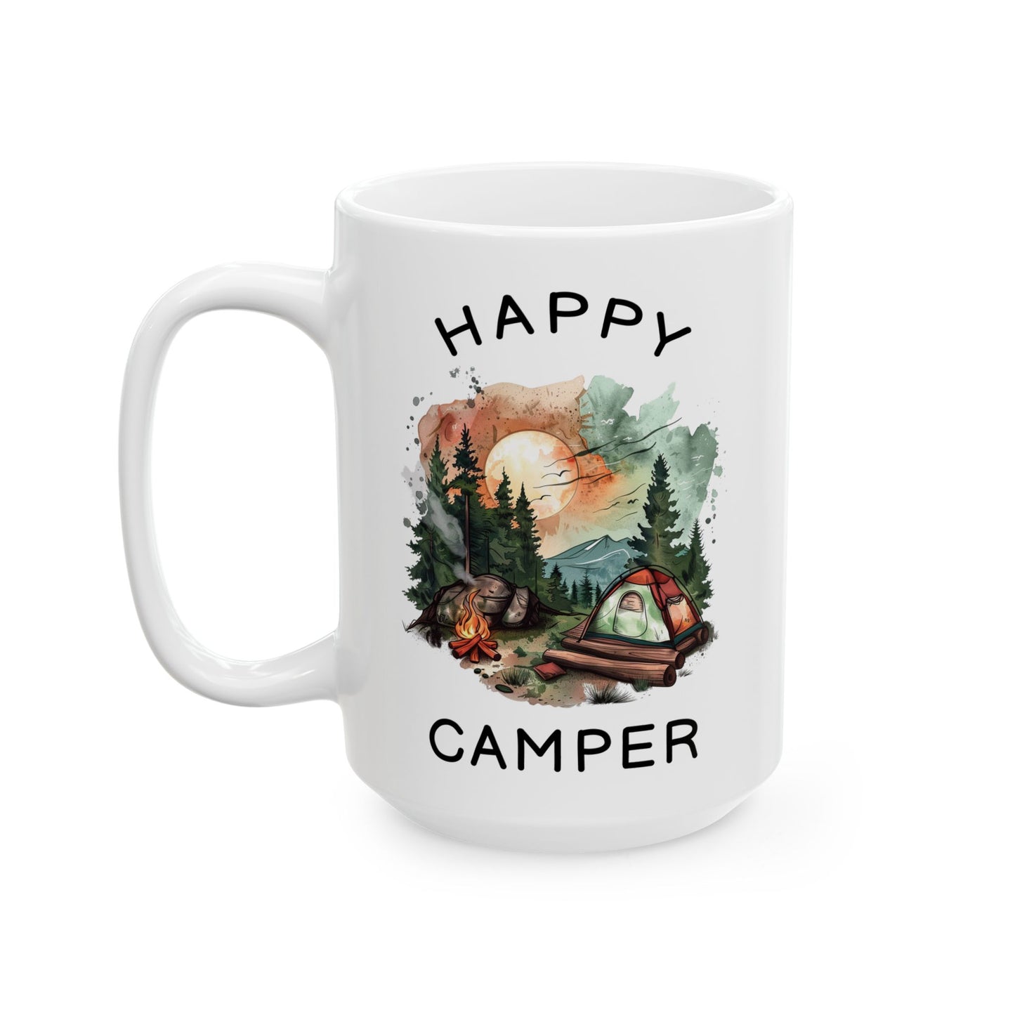 Happy Camper  Ceramic Mug, (11oz, 15oz)