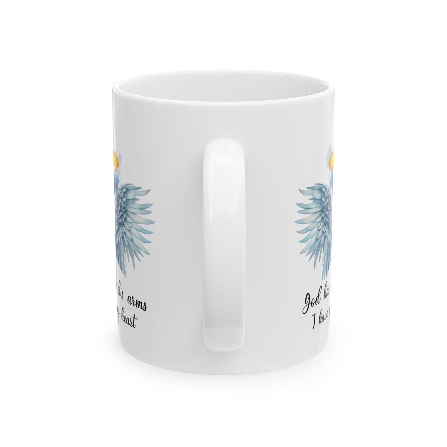God Has You In His Arms White Mug, (11oz, 15oz)