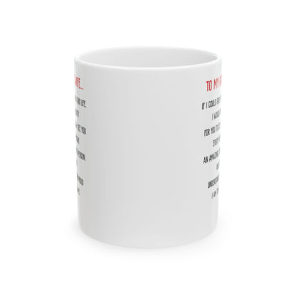 To My Gorgeous Wife Mug – Romantic Coffee Cup Gift for Wife – Love Message from Husband – Anniversary, Birthday or Valentine’s Gift Idea