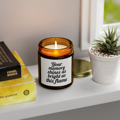 Your Memory Shine As Bright. Scented Candles, Coconut Apricot Wax (4oz, 9oz)
