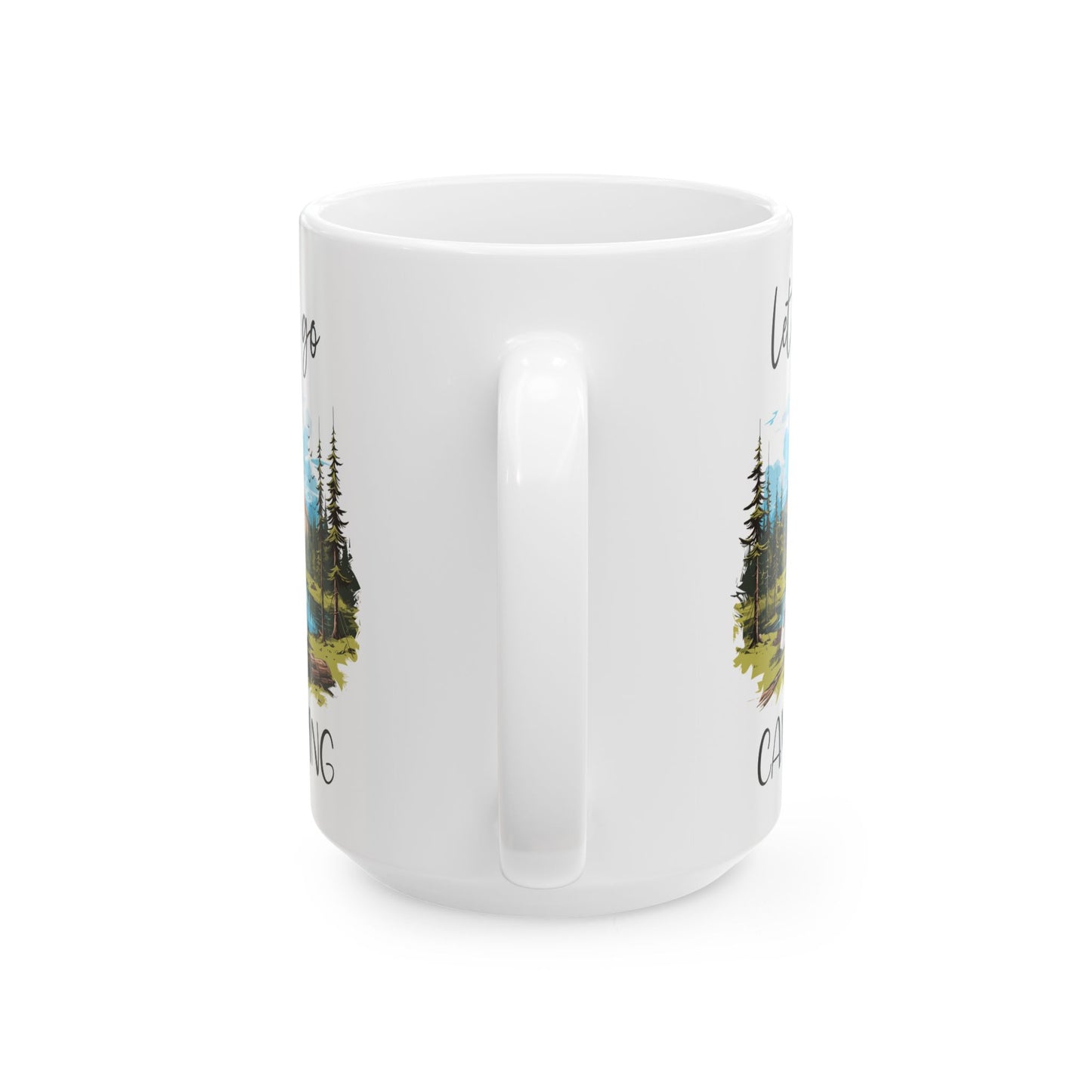 Scenic Camping Adventure Shirt  Ceramic Mug, (11oz, 15oz)