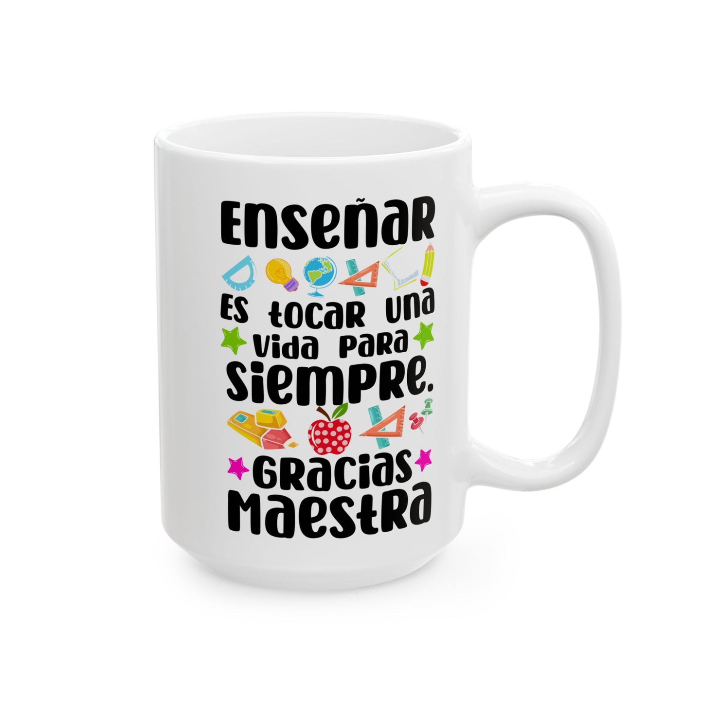 Enseñar White Mug, (11oz, 15oz)