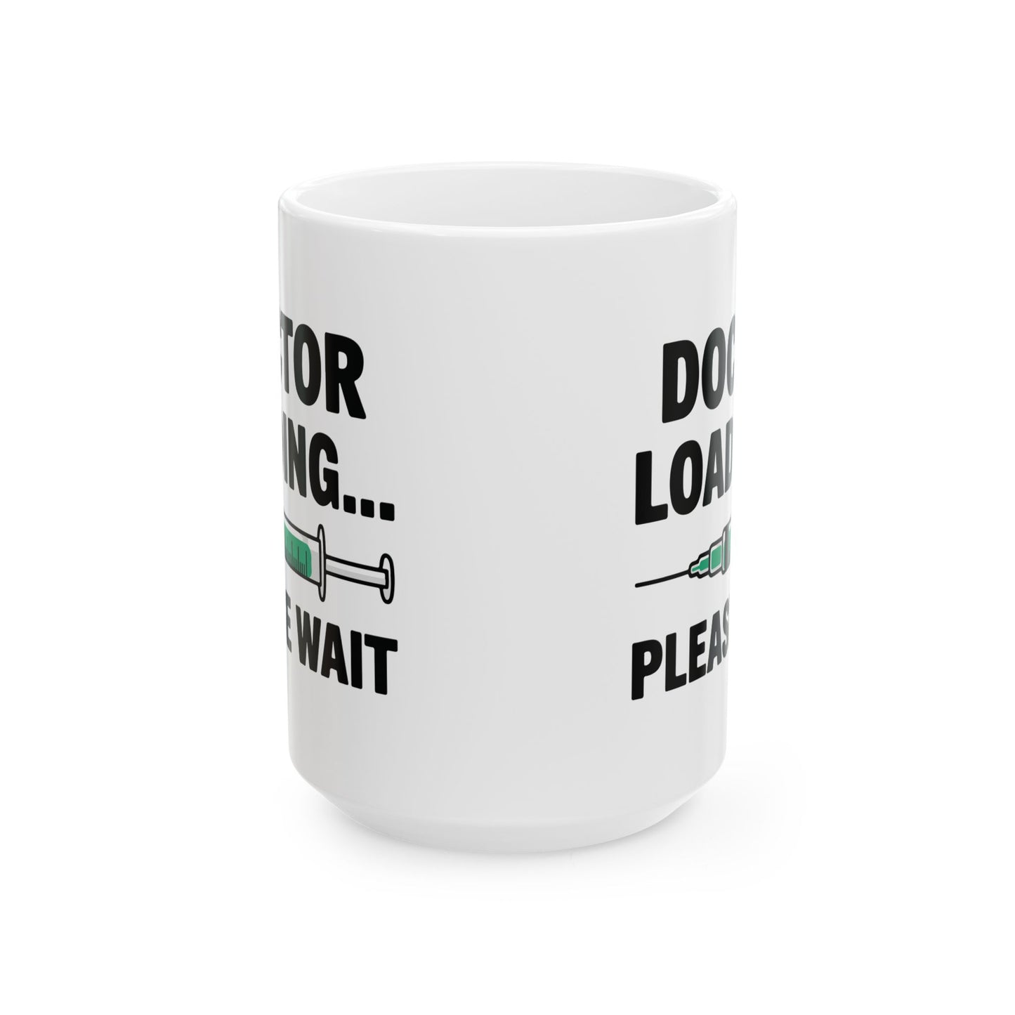 White Ceramic Coffee Cup with Syringe Graphic – Perfect Gift for Medical Students, Future Doctors, Nurses & PA Students