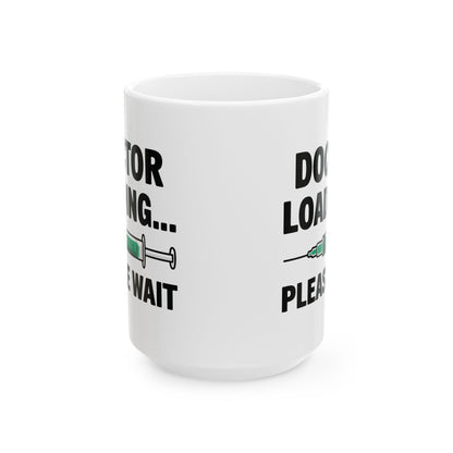 White Ceramic Coffee Cup with Syringe Graphic – Perfect Gift for Medical Students, Future Doctors, Nurses & PA Students