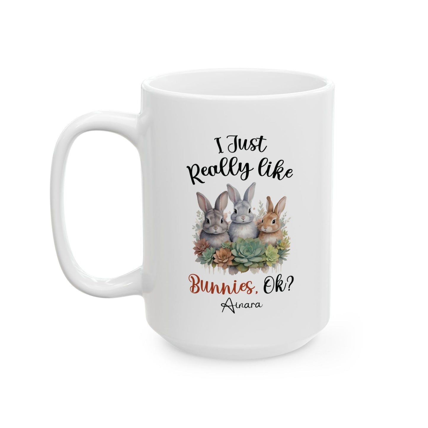 I Just Really Like Bunnies Mug – Personalized Gift for Bunny Lovers