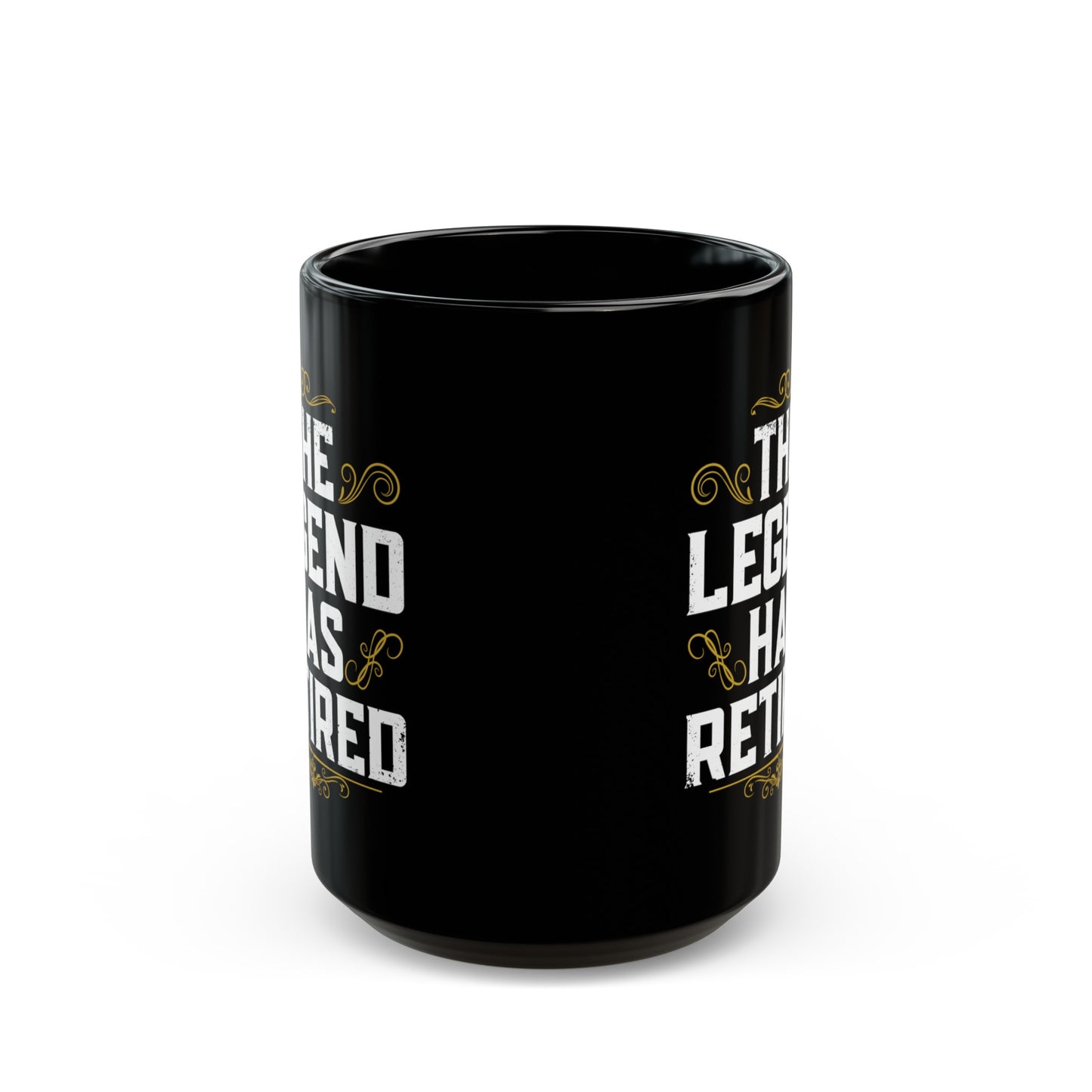 Luxury Black Retirement Mug – The Legend Has Retired