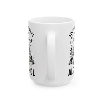 Campfire and Whiskey  Ceramic Mug, (11oz, 15oz)