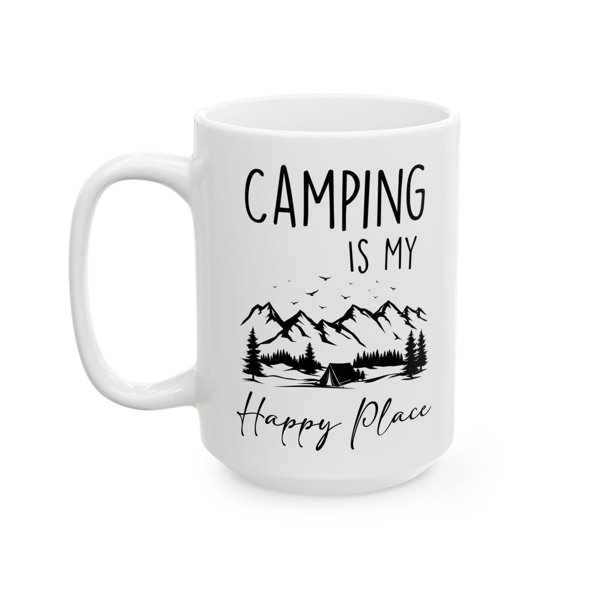 Rustic Camping Adventure Design Ceramic Mug, (11oz, 15oz)