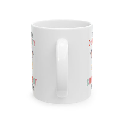 Different Ability Elephant Mug – Motivational Coffee Cup for Supporters and Advocates